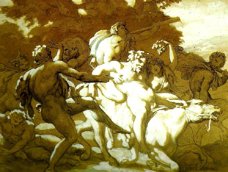 Theodore   Gericault le cortege de silenne oil painting picture